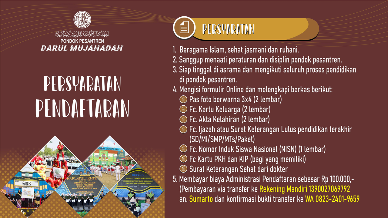 PSB Online | PONDOK PESANTREN DARUL MUJAHADAH